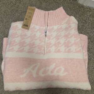 Acta Pink Half Zip Sweater Small And Hot Pink Mockneck Bundle